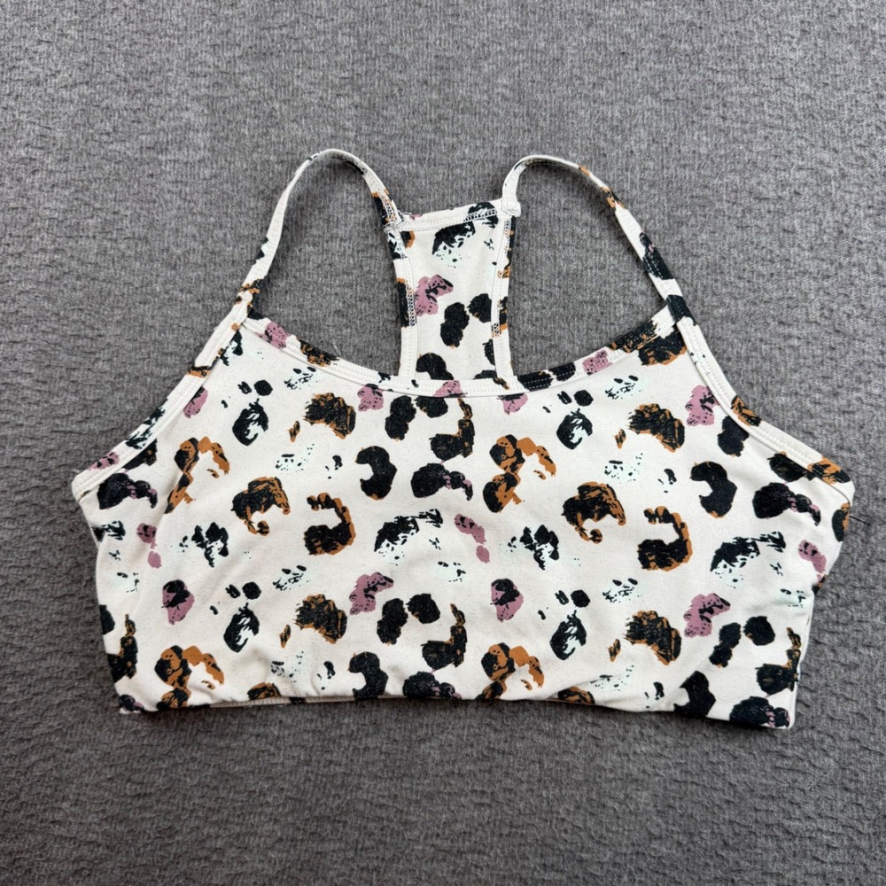Sage Collective Sports Bra Women's Small Multicolor Leopard Racerback Activewear